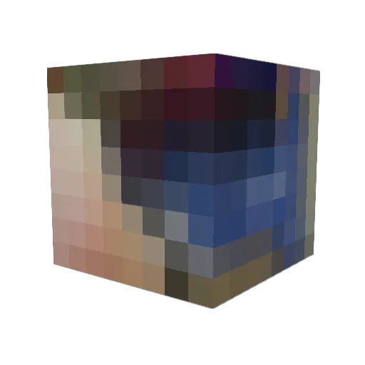 0O05 Minecraft avatar head, 3D render