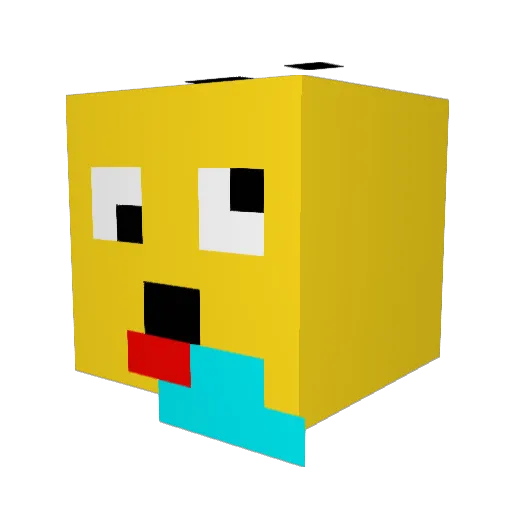 0OD0 Minecraft avatar head, 3D render