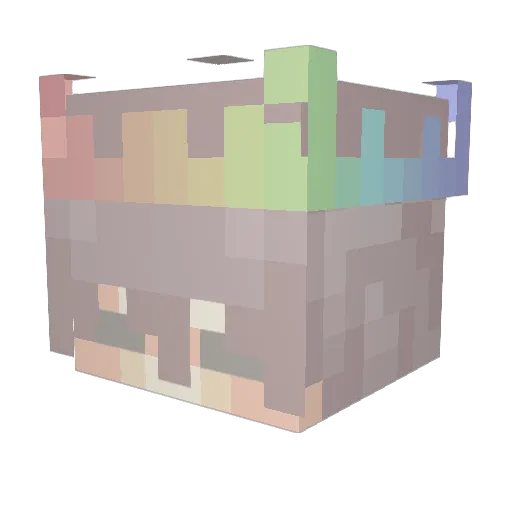 0OOOOOO0 Minecraft avatar head, 3D render