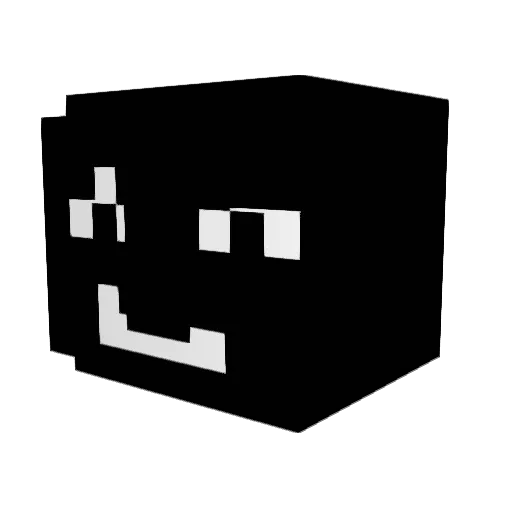 0OV0 Minecraft avatar head, 3D render
