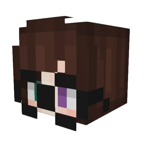 0PHY Minecraft avatar head, 3D render