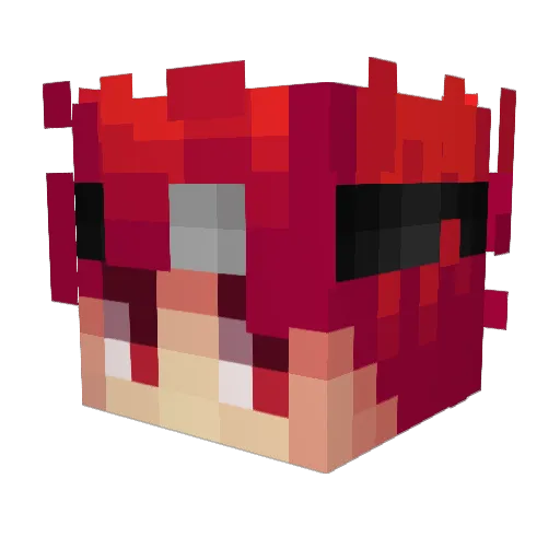 0POTABLE Minecraft avatar head, 3D render