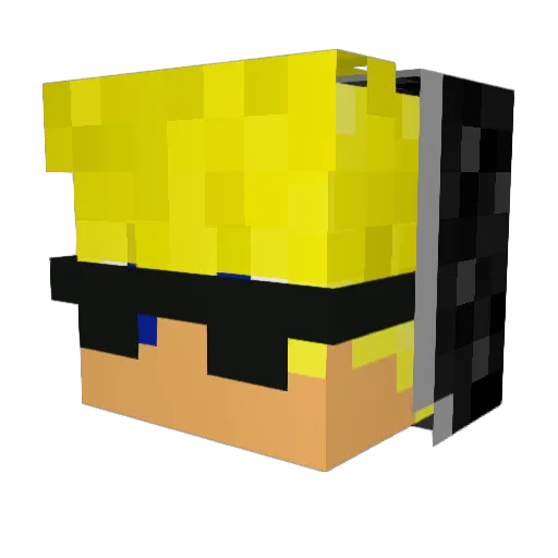 0Pack Minecraft avatar head, 3D render