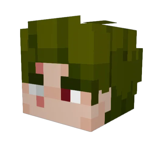 0Platonium0 Minecraft avatar head, 3D render
