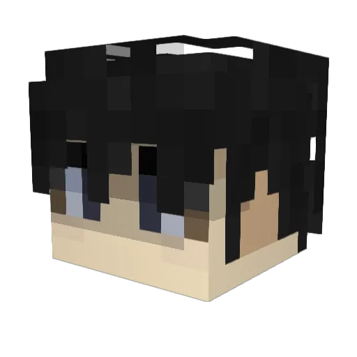 0QQQQ Minecraft avatar head, 3D render