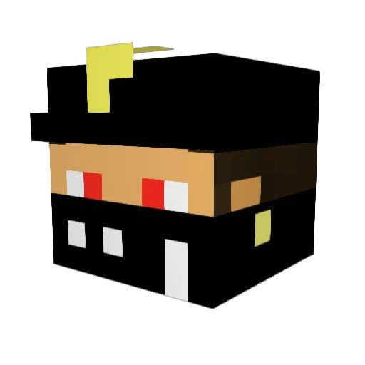 0Remake Minecraft avatar head, 3D render