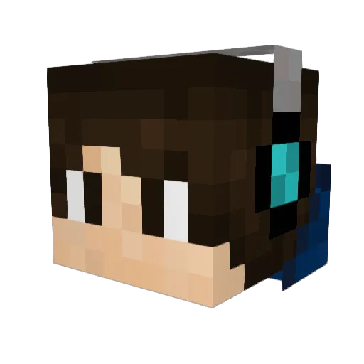 0RhD Minecraft avatar head, 3D render