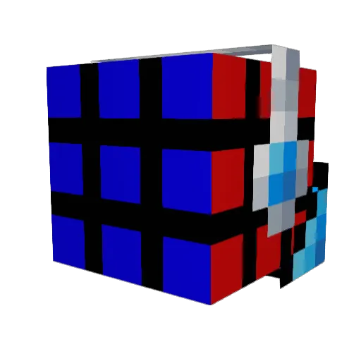 0Rubix Minecraft avatar head, 3D render