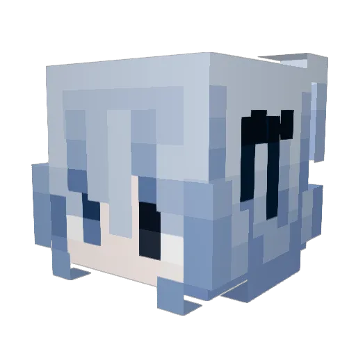 0Ryuukoo Minecraft avatar head, 3D render