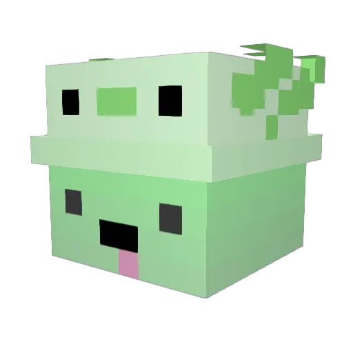 0SH13 Minecraft avatar head, 3D render