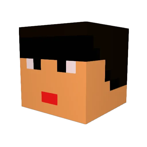 0SIK Minecraft avatar head, 3D render