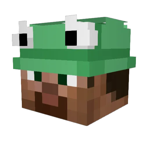 0SMA Minecraft avatar head, 3D render