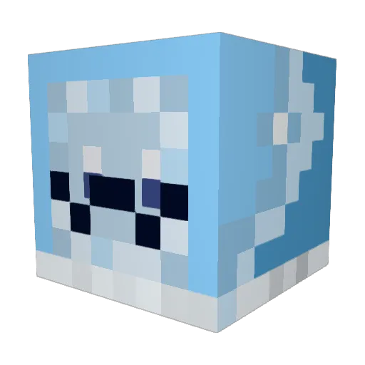 0SNOWBALL0 Minecraft avatar head, 3D render