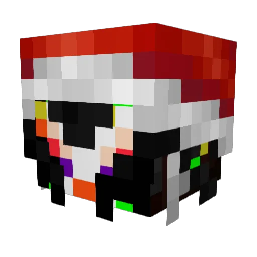 0Se0 Minecraft avatar head, 3D render