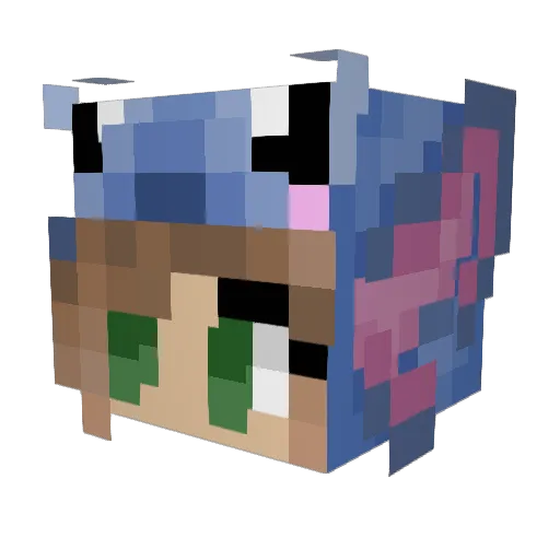 0Stitch6 Minecraft avatar head, 3D render