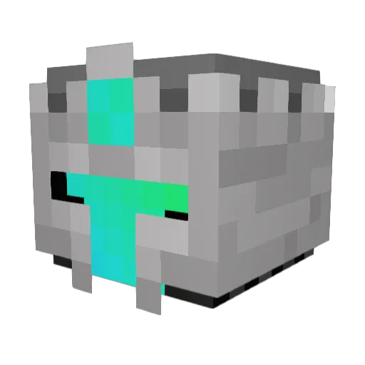 0Super Minecraft avatar head, 3D render