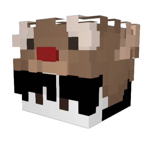 0Sxpreme Minecraft avatar head, 3D render