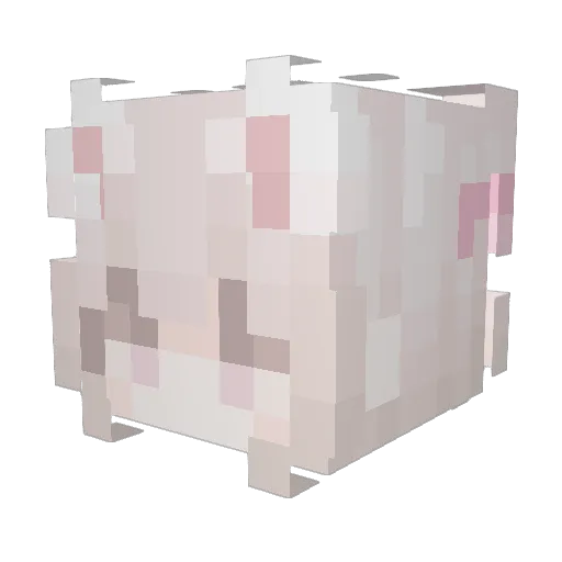 0T0 Minecraft avatar head, 3D render