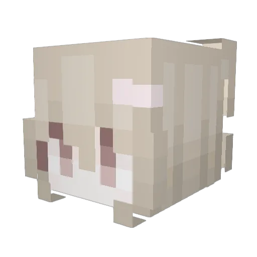 0U8 Minecraft avatar head, 3D render