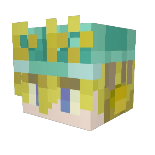 0VAD0 Minecraft avatar head, 3D render