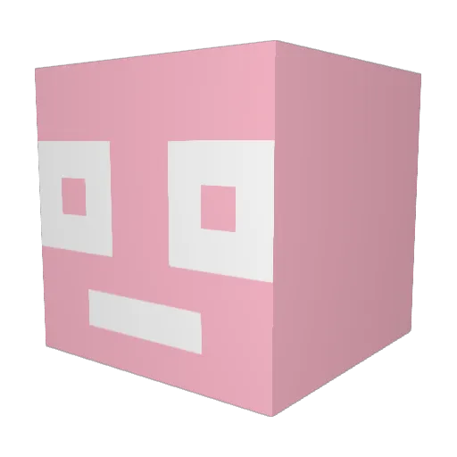 0Vergrowth Minecraft avatar head, 3D render