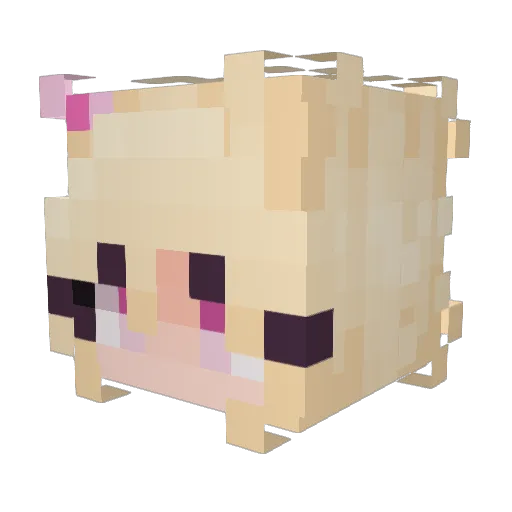 0Wysteria Minecraft avatar head, 3D render