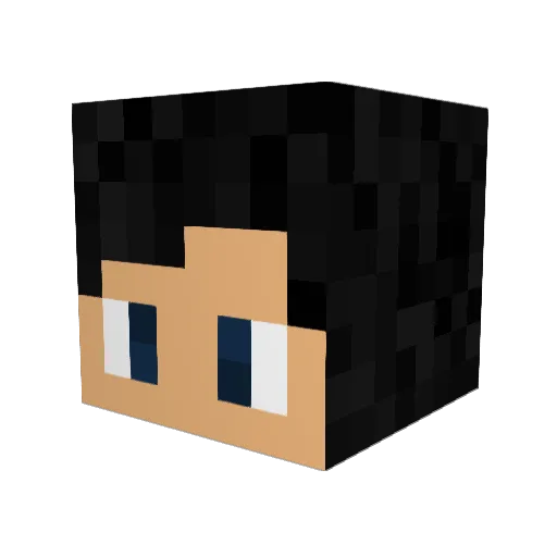 0XAhMeDX Minecraft avatar head, 3D render