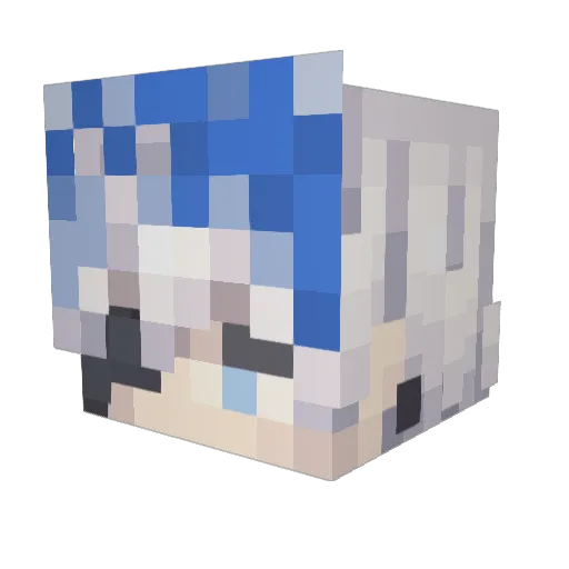 0XT Minecraft avatar head, 3D render