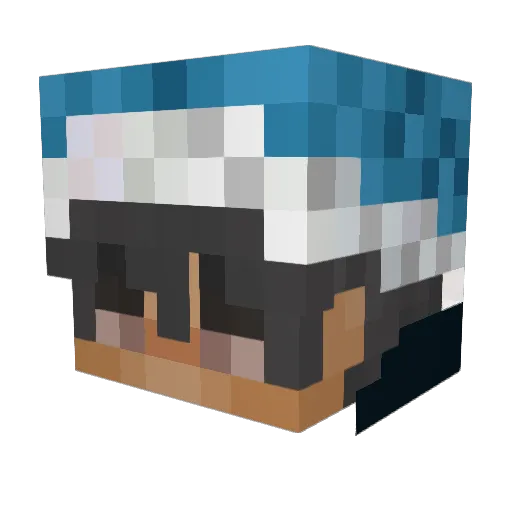 0Zack6868 Minecraft avatar head, 3D render