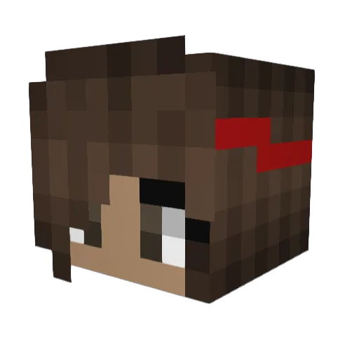 0ZeZe0 Minecraft avatar head, 3D render