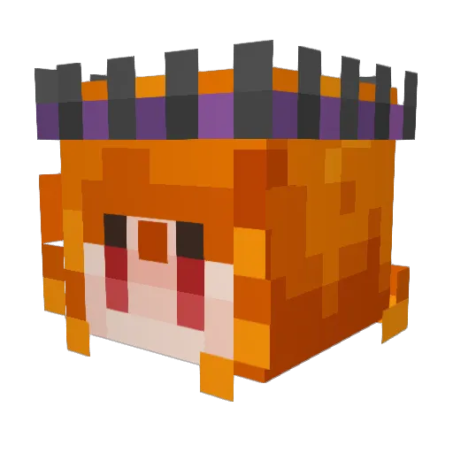0Zefirka02 Minecraft avatar head, 3D render