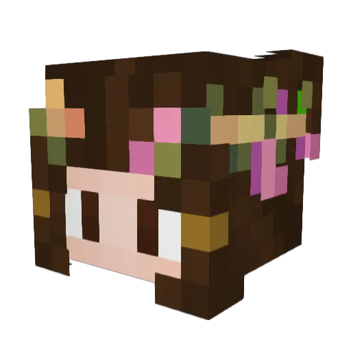 0Zoey Minecraft avatar head, 3D render