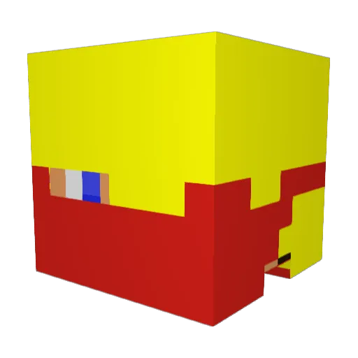 0_0ms Minecraft avatar head, 3D render