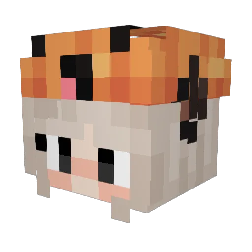 0_1cyy Minecraft avatar head, 3D render