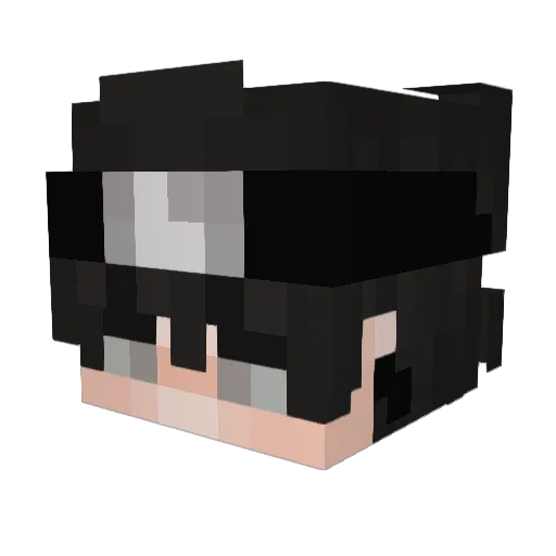 0_700 Minecraft avatar head, 3D render