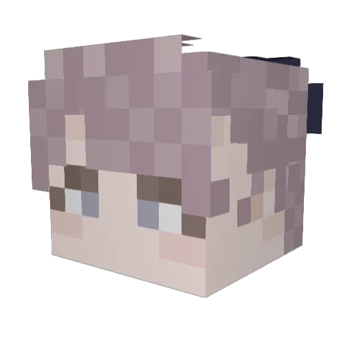 0_Athena Minecraft avatar head, 3D render