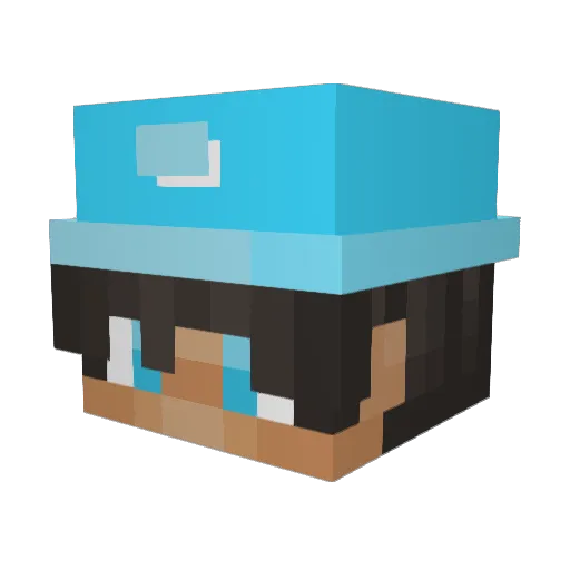 0_CocSoMa_0 Minecraft avatar head, 3D render