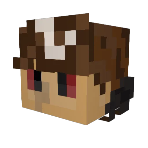 0_Darkowl Minecraft avatar head, 3D render