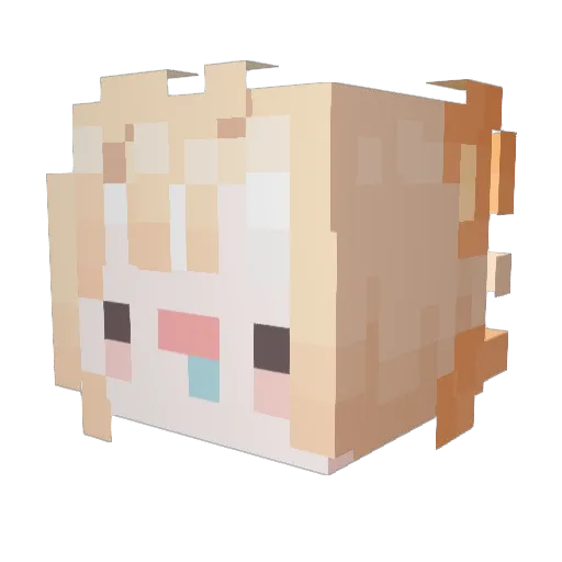 0_HIRA Minecraft avatar head, 3D render