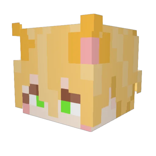 0_KINOHA_0 Minecraft avatar head, 3D render