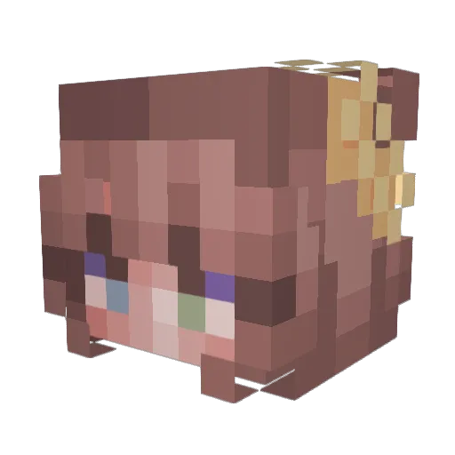 0_Mercy_x Minecraft avatar head, 3D render