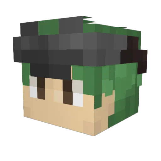 0_Murky_0 Minecraft avatar head, 3D render