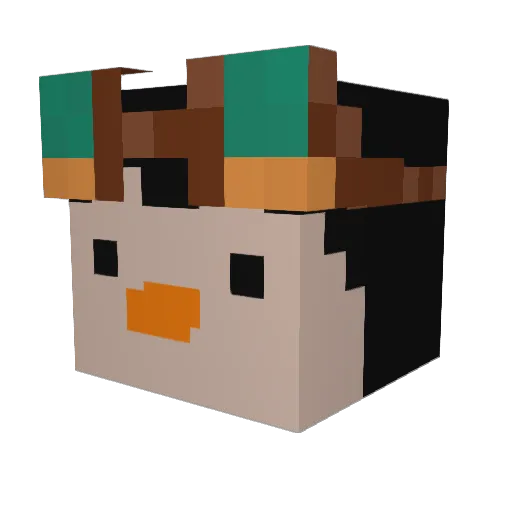 0_Okami_0 Minecraft avatar head, 3D render