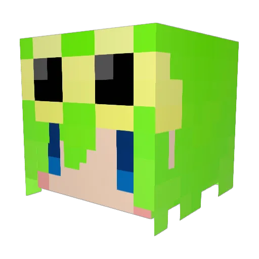 0_Oo Minecraft avatar head, 3D render