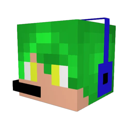 0_REI Minecraft avatar head, 3D render