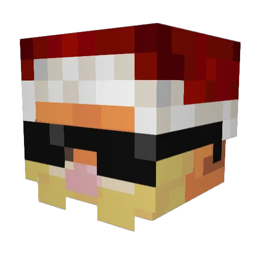 0_Vexi_0 Minecraft avatar head, 3D render