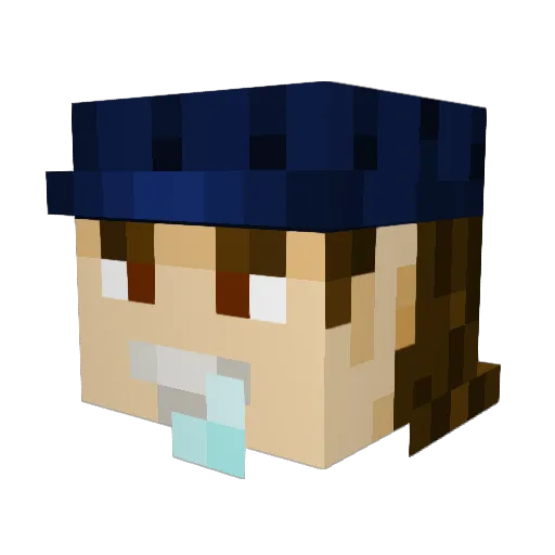 0_Wilhelm_0 Minecraft avatar head, 3D render