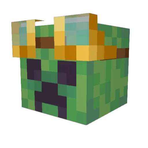 0_Xero Minecraft avatar head, 3D render