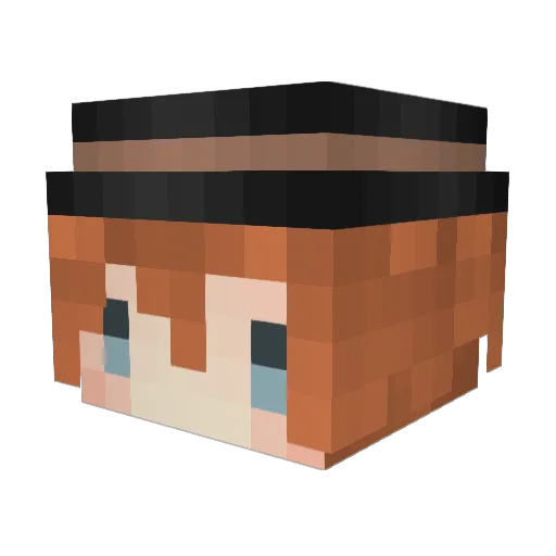 0_Yu_0 Minecraft avatar head, 3D render