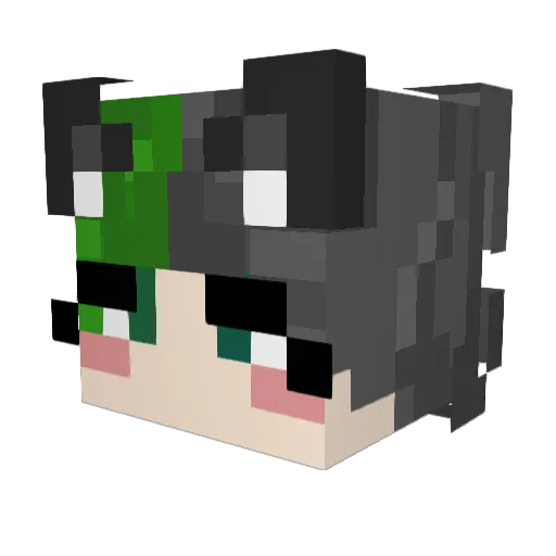 0_Z0r0 Minecraft avatar head, 3D render